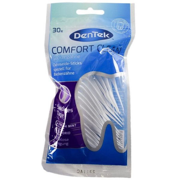 Zahnseide-Stick DenTek Comfort Clean Zahnseide-Sticks 30er Packung 6er-Set Mundpflege mit Minzgeschmack