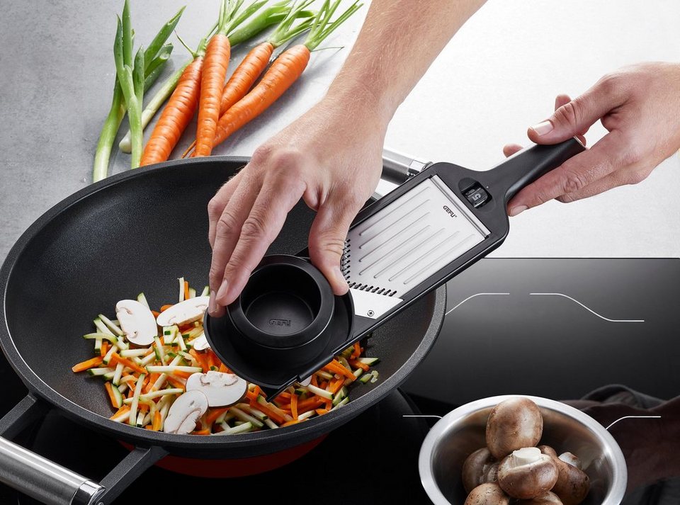 GEFU Gemüsehobel VIOLI ® 2.0, Edelstahl, Kunststoff, V-Hobel Julienne (2)