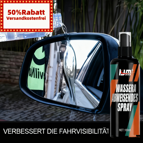 100 ml hydrophobes wasserabweisendes Spray - Anti-Regen-Beschichtung für Auto-Windschutzscheiben, Spiegel und Glas, langanhaltendes Schutzpolitur-Set