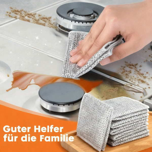 30 Stück Mikrofaser-Seifenpads - Doppelseitiger Küchenschwamm für Besteck und Kochgeschirr, Langlebige & Saugfähige Reinigungspads für Geschirr, Töpfe, Pfannen und Besteck, Küchenreinigungs-Essentials|Langlebige Reinigungspads|Langlebige Reinigungspads, Geschirrspüler, Schrubbfasern/Pad, Einweg-Schrubber/Schrubber für die Küche, Schwamm, Küchen- und Wohnbedarf, Küchenzubehör, Küchentuch, Geschirrtuch, Küchenartikel für Zuhause, Reinigungstuch