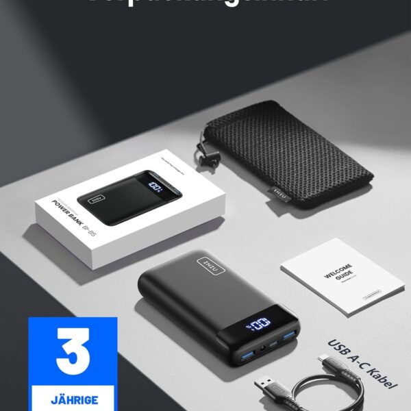 INIU Power Bank, 20000mAh Mini Power Bank, 22.5W Fast Charging Klein Externe Handyakkus, USB C Powerbank, External Battery Pack for iPhone 17 16 15 Pro Samsung S25 S24 Airpods iPad Travel & Campin
