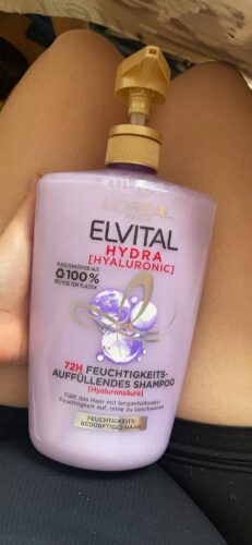 L'Oréal Paris Elvital Hydra Hyaluronic feuchtigkeitsspendendes XXXL Shampoo für glänzendes Haar, Hyaluron Shampoo für einen Feuchtigkeitsboost & Schutz, langanhaltende Feuchtigkeit und Pflege, 1000ml photo review
