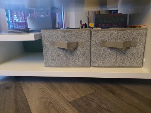 GRANNY SAYS Aufbewahrungsboxen aus Stoff, 3er-Pack Stoffkisten, Schwarz Aufbewahrungskörbe, Faltbare Stoffboxen, Wardrobe Storage Boxes, Faltboxen Kleiderschrank für Kleidung, Regalboxen photo review