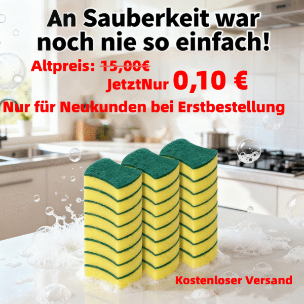 Putzschwamm Spülschwamm Küchenschwamm Zweiseitig Reinigungsschwamm Fleckenentferner Scheuerschwamm, 24 Stück, Größe: 11 x 7 x 3cm