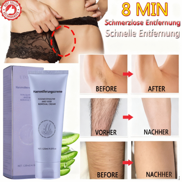 Dauerhafte Haarentfernungscreme Schmerzlos Stoppen Sie den Haarwuchshemmer Entferner Glatt